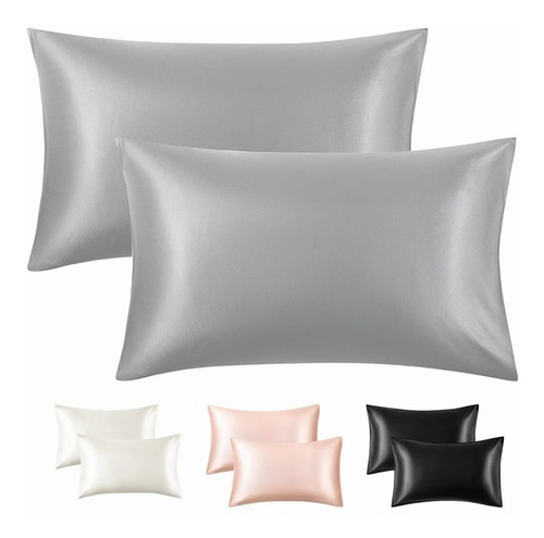 Funda Almohada Satin Saten Tipo Seda Set X2 Unidades 76*50cm