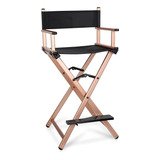 Silla Tipo Director Portatil Estudio Plegable Maquillaje Color Rose Gold