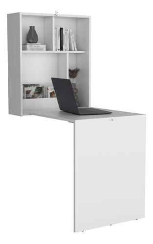 Mesa Escritorio Plegable Kaplan 140 X 60 Rta Blanco