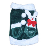 Chaleco Navidad Verde/rojo Xs 19cm Para Mascotas