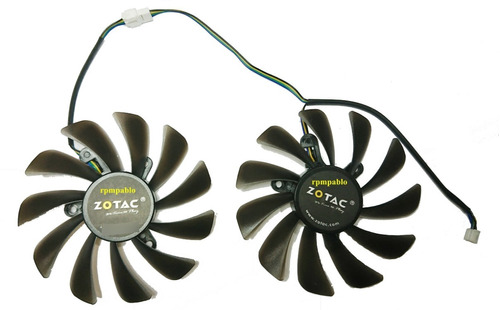 Dual Cooler Para Placa De Video Zotac Gtx 1070 Ti Amp Edition