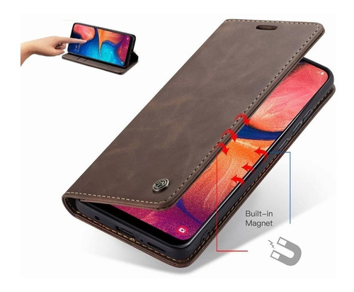 Funda De Piel Para Samsung Carcasa Tipo Cartera Magnético