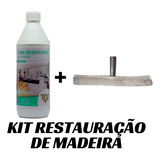Kit Cera Acetinada + Aplicador Para Piso De Madeira W&w 1l