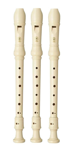 Kit 03 Flautas Doce Yamaha Soprano Germânica Yrs-23g