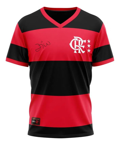 Camiseta Flamengo Libertadores 81 Zico Masculina Braziline