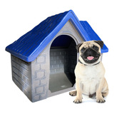 Casa Casinha Cachorro Cães Plástica Número 3 Cor Azul