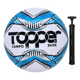 Bola Society Slick Topper Oficial  + Bomba De Ar - Preta