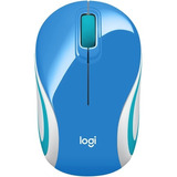 Mouse Inalambrico Logitech Mini M187 Usb Refresh Color Azul