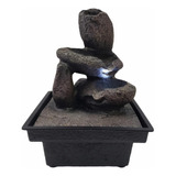 Mini Fuente Piedra De Cascada Con Luz Led