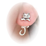 Pendientes De Gato Para Mujeres Y Niñas, Lindos Pendientes D