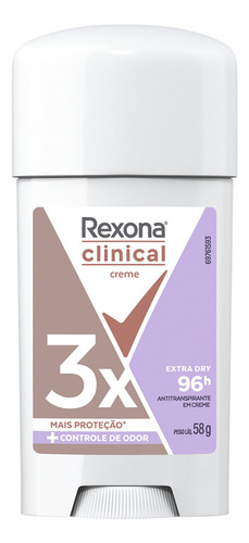 Antitranspirante Creme Rexona Clinical Feminino 58 G