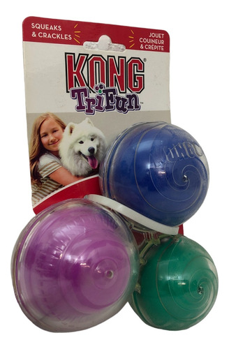 Kong Tri-fun Juguete Para Perro Con Tres Sonidos Diferentes 