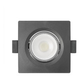 Spot Led Embutir Slim Mr11 3w Preto 6500k