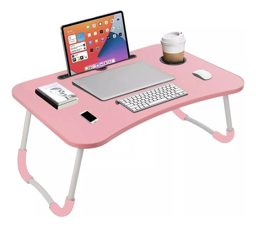 Soporte Plegable Portátil Mesa Plegable Soporte Para Laptop Color Rosa