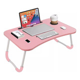 Soporte Plegable Portátil Mesa Plegable Soporte Para Laptop Color Rosa