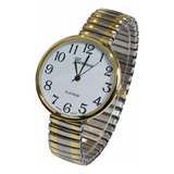 Reloj Mujer Geneva 2tn37 Cuarzo 38mm Pulso Dorado/plateado