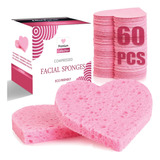 60 Esponjas Faciales Comprimidas, Esponjas Cosmeticas 100% N