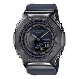 Reloj De Pulsera Casio G-shock Gm-s2100b-8adr, Analógico-digital, Para Mujer, Fondo Gris, Con Correa De Resina Color Gris, Bisel Color Gris