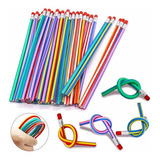 Lápices Flexibles Pack X 10 Lápiz Souvenir Colores Con Goma