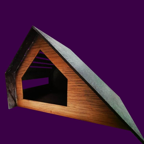 Casa Perro Extra Grande Madera Triangular Minimalista