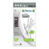 Guantes Multiusos De Vinilo Desechables Talla M Protec C/8pz