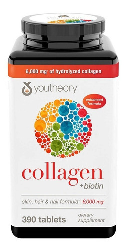 Colágeno+biotina Youtheory 390 Tabl - Unidad a $564