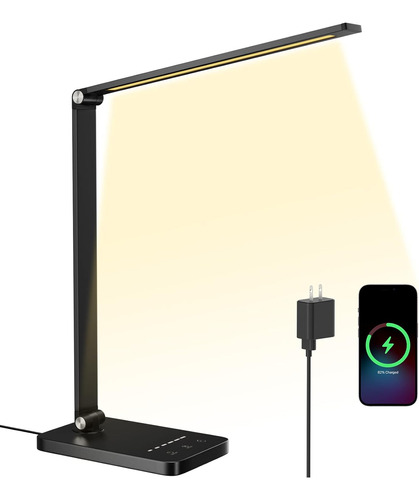 Lámpara De Escritorio Led Plegable, Lámpara De Mesa C...