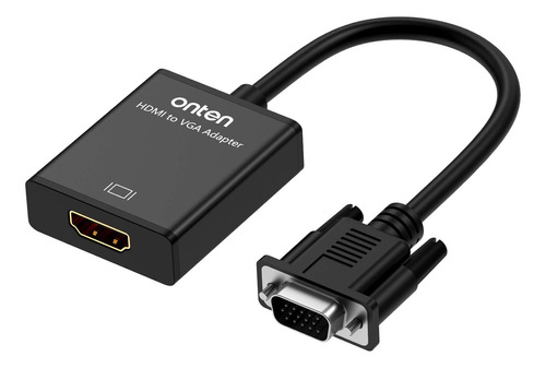 Onten Adaptador Hdmi A Vga Hdmi Hembra A Vga Macho Con Conec