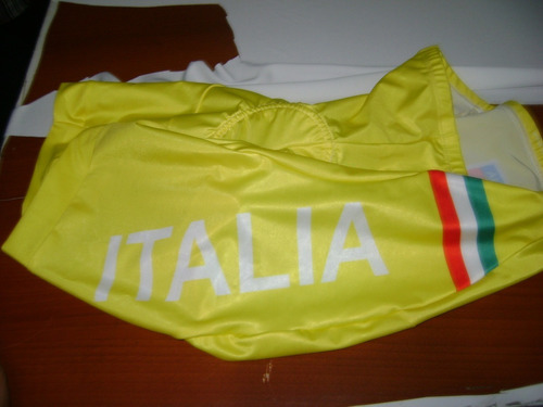 Pantaloneta De Ciclismo Diseño Italia Amarilla 