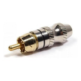 Plug Rca Metal Com Anel Preto Pgrc0028 Storm - Pct / 10