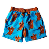 Bañador Hombre Scooby Doo Azul Pantaloneta Playera Grey
