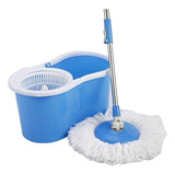 Trapeador Exprimidor Automático Spin Mop Con Cubeta Color Azul