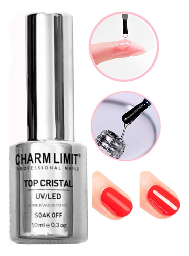 Top Cristal Marca Charm Limit 10ml Semip. Brillante Uvled 