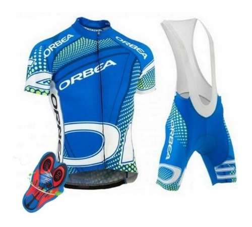 Conjunto Ciclismo Orbea N°1 Tricota Calza Acolchado Tirantes