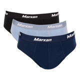 Kit 6 Unidades Cueca Marxan Slip Algodão Frente Forrada 