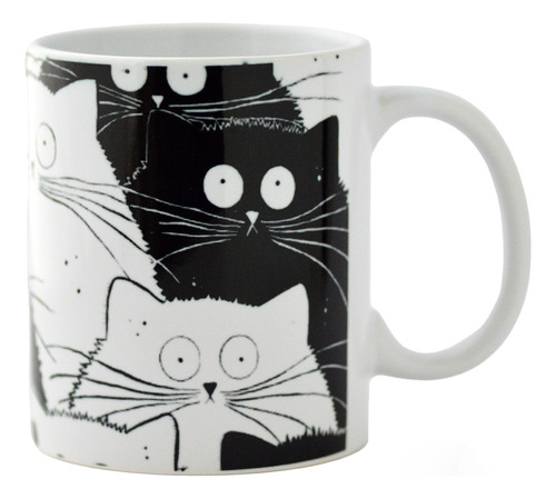 Taza De Café  De Gatos Esponjados, Cerámica