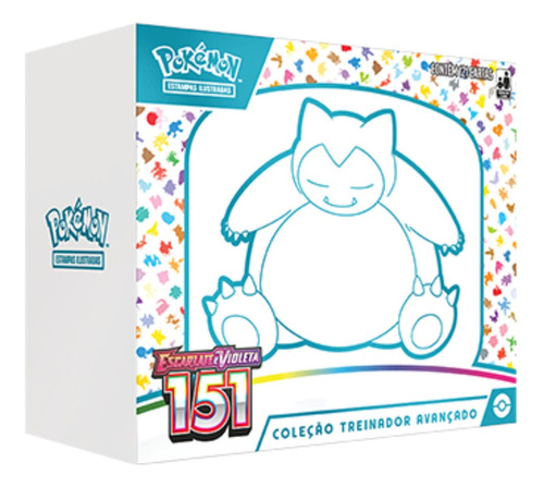 Box Pokemon Treinador Avançado Escarlate Snorlax Violeta 151