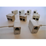 Lote 9 Conectores Rj11 Simples E Duplos Para Telefone Fixo