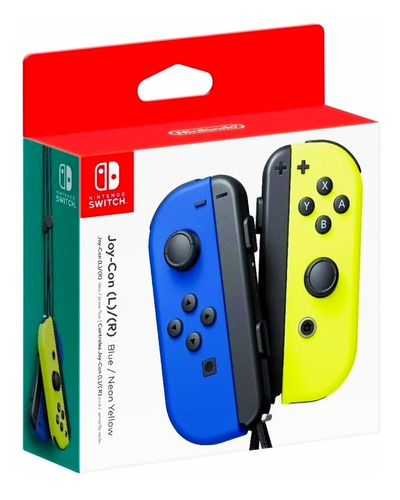 Control Original Nintendo Switch/joycons Azul/amarillo Neón 
