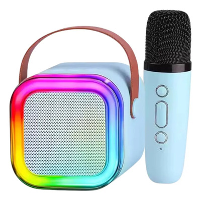 Microfono Inalambrico Karaoke Parlante Bluetooth Sd Portatil Color Celeste | MercadoLibre