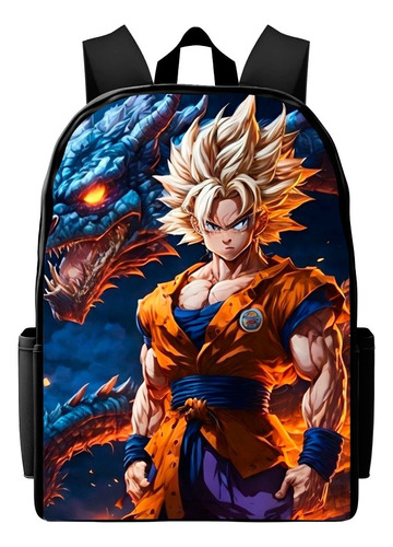 Bolsa Escolar Mochila Estampada Goku Anime Dragon Ball