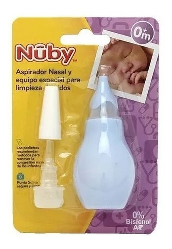 Aspirador Nasal Bebes Y Jeringuilla Para Oido Nuby Color Verde Agua