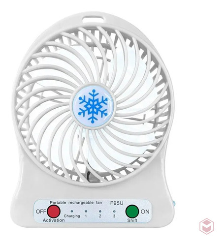 Mini Ventilador Recargable Portátil Linterna Oficina Novedad