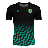 Playera Negra M/c León Para Entrenamiento