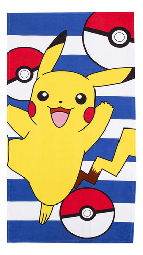 Northwest Toalla De Playa Pokemon, 30 X 60 Pulgadas, Pika D.