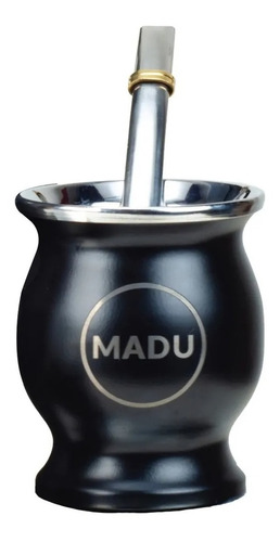 Mate De Acero Inox Termico Premium Bombilla Chata Madu 