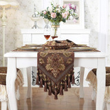 Vctops Vintage Luxury Jacquard Damask Floral Table Runners T