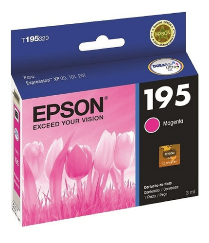 Cartucho Epson Original Magenta T195 3 Ml. 