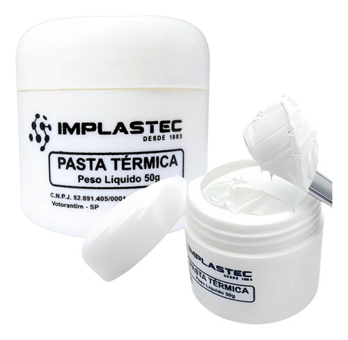   Pasta Térmica 50g Pote Implastec Processador Cpu Pc Nf