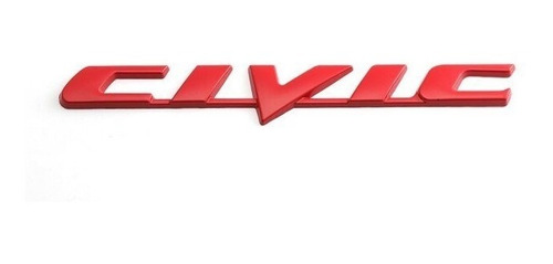 Emblema Honda Civic Emotion Cromado - Negro - Rojo Foto 2